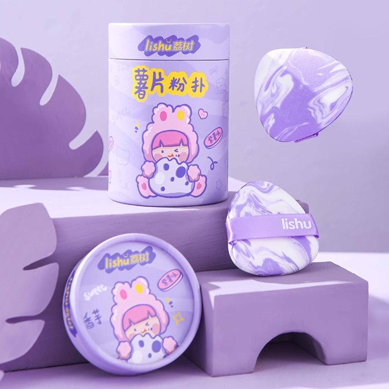 LISHU Chips Bucket Puff Maquillage Violet