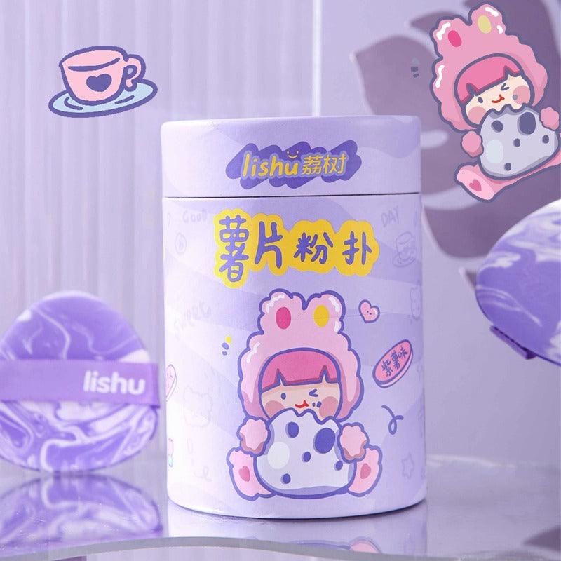 LISHU Chips Bucket Puff Maquillage Violet