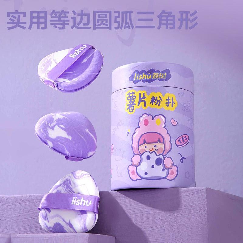 LISHU Chips Bucket Puff Maquillage Violet