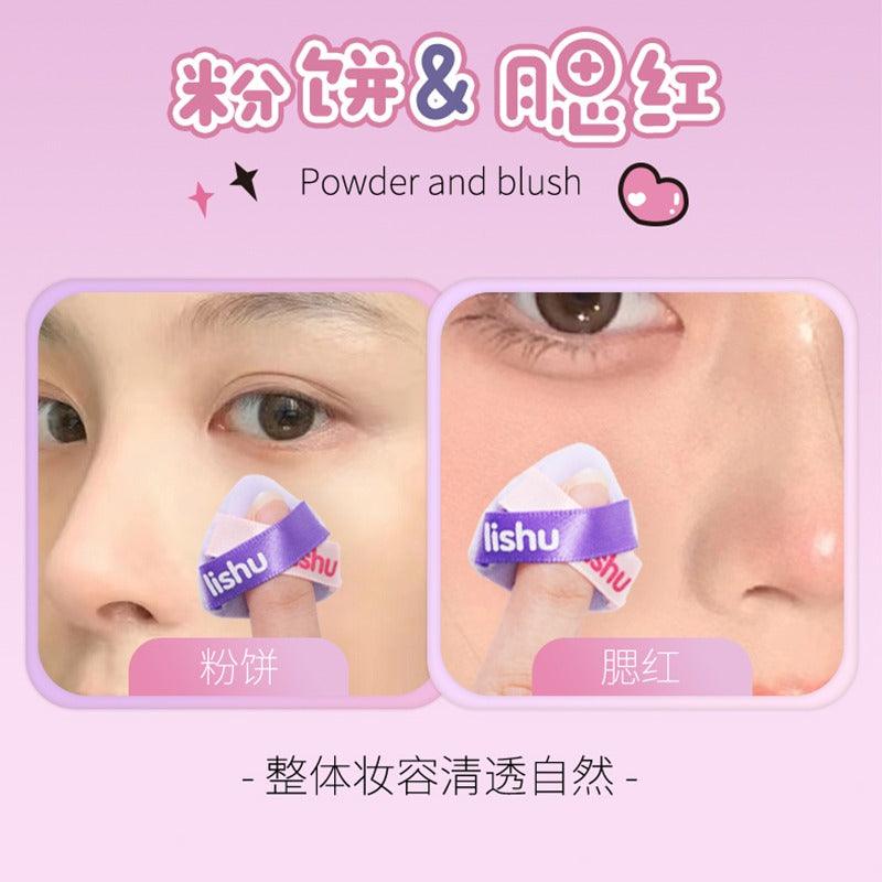 Mini houppette à poudre floquée LISHU