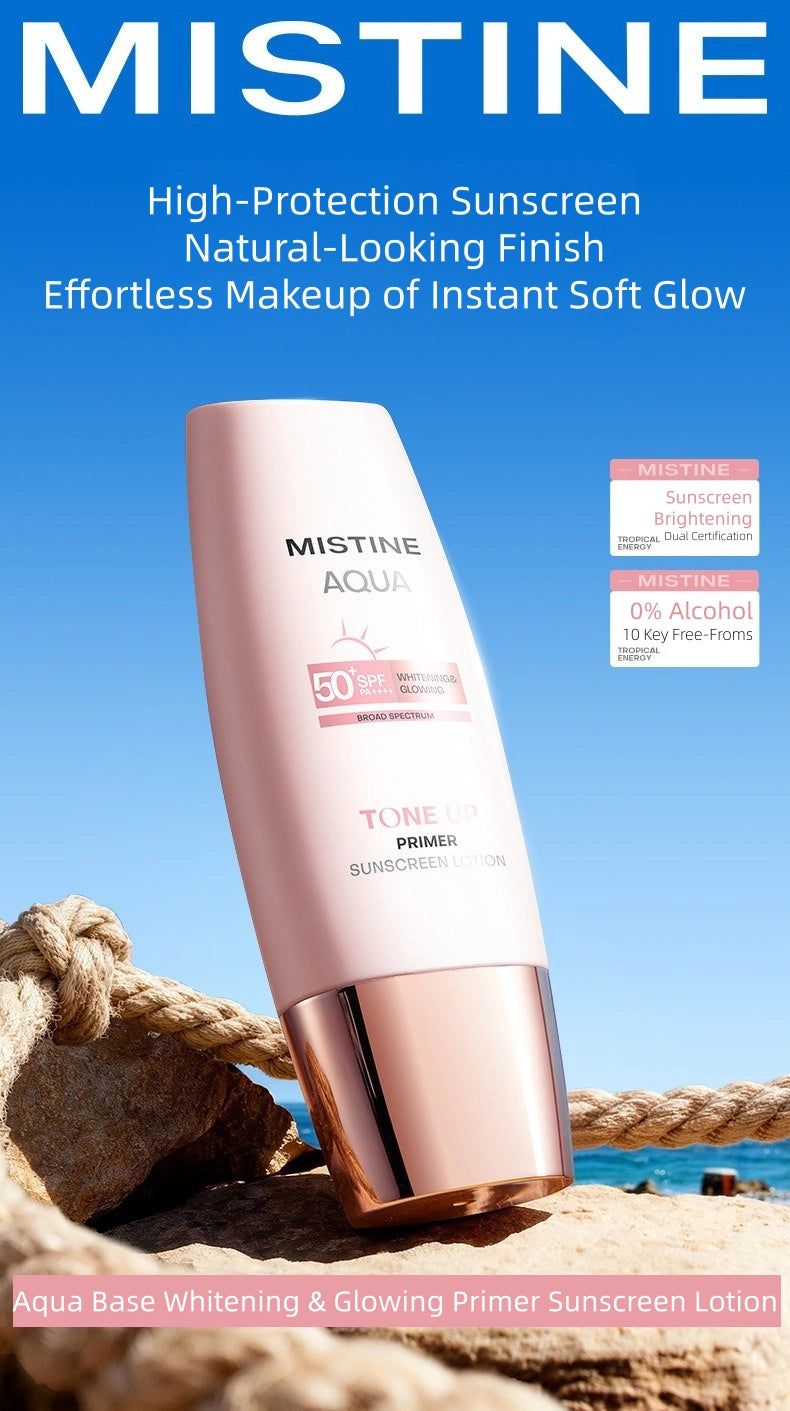 MISTINE - Aqua Base Whitening & Glowing Primer Sunscreen Lotion 40ml
