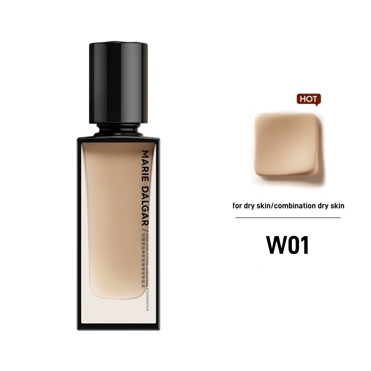 Fond de teint longue tenue Marie Dalgar Seed Skin Fitting 30 ml
