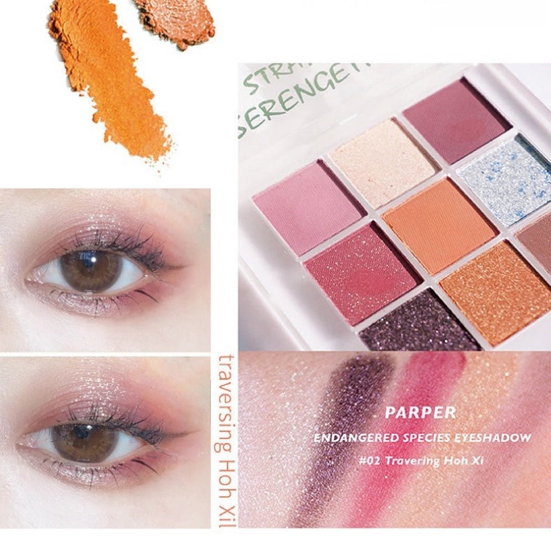 PARPER Endangered Species Eyeshadow 9 Colors 9.5g