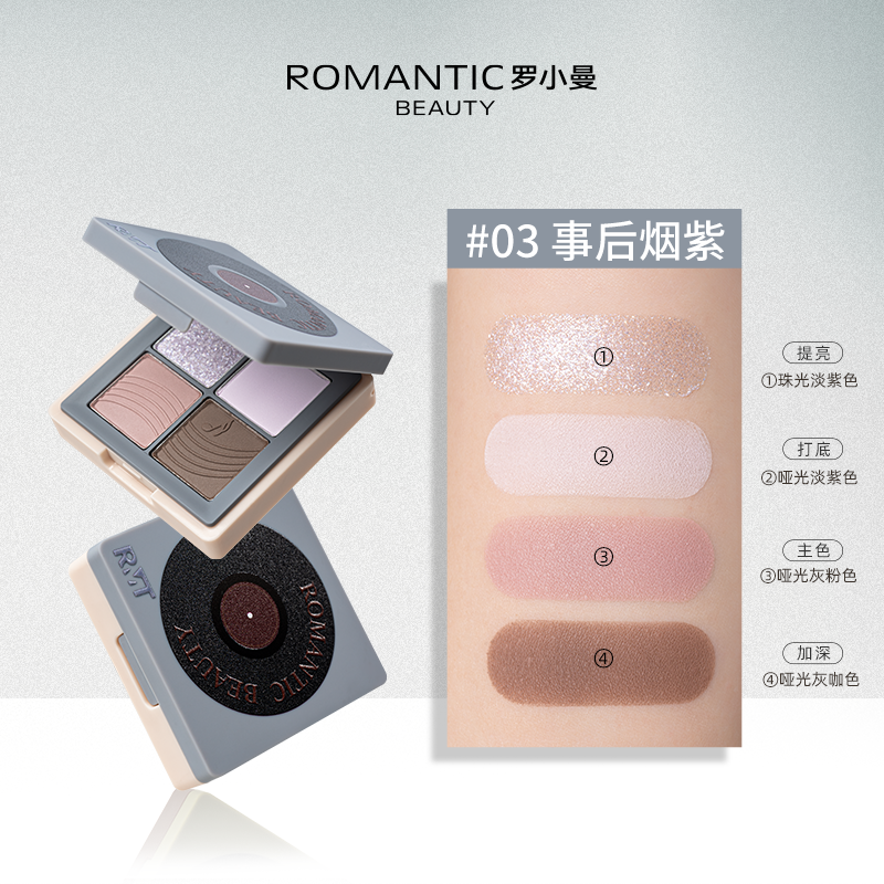 Ombre à paupières quatre couleurs RMT Romantic Beauty 3,5 g