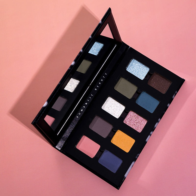 Palette de fards à paupières Romantic Beauty 10 couleurs Smoky Makeup 8 g