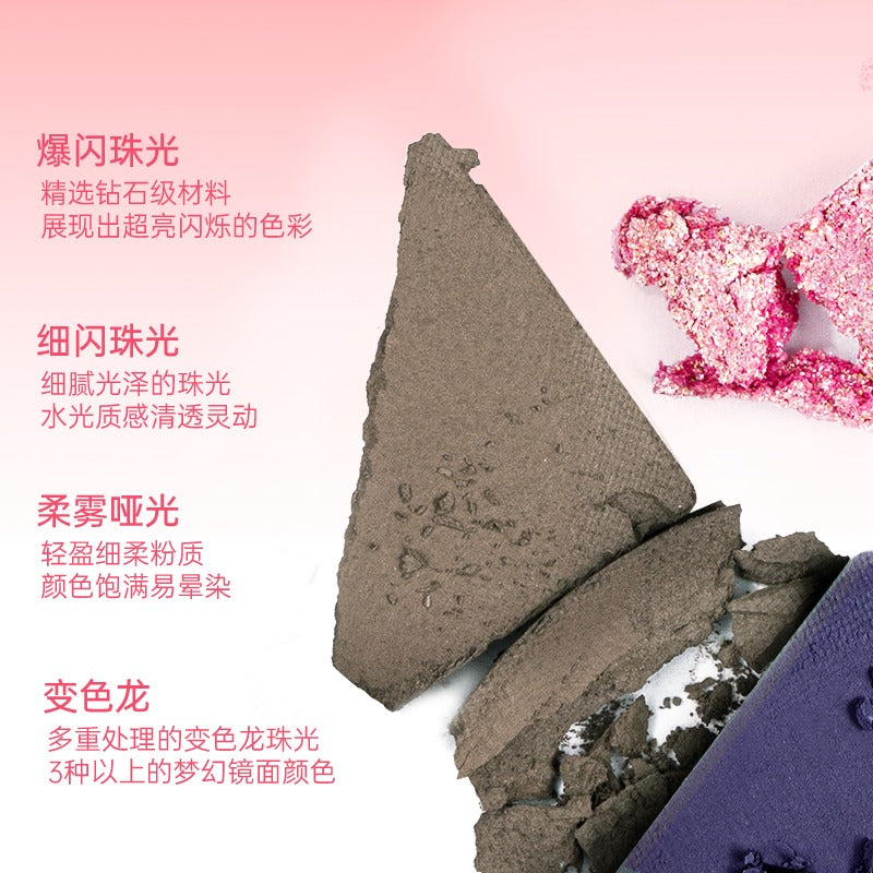 Palette de fards à paupières Romantic Beauty 10 couleurs Smoky Makeup 8 g
