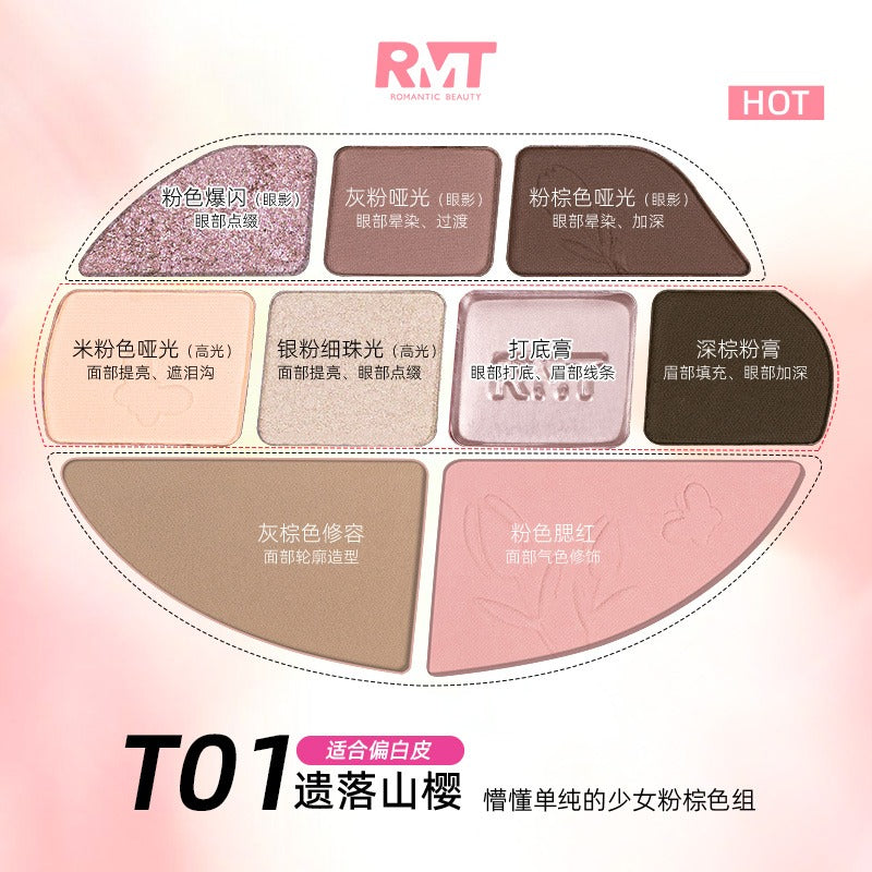 Palette de maquillage complète Romantic Beauty Floral 14 g