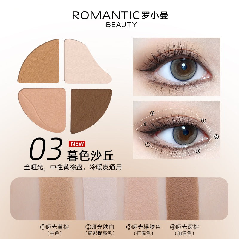 Fard à paupières quatre couleurs Romantic Beauty 2 g