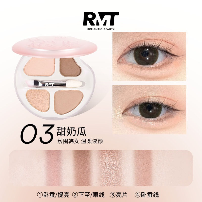 Palette de surligneurs quatre couleurs Romantic Beauty Silkworm 3,5 g