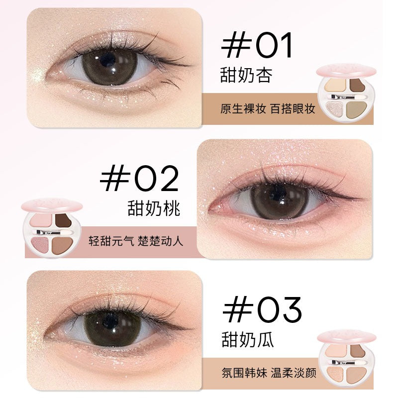 Palette de surligneurs quatre couleurs Romantic Beauty Silkworm 3,5 g