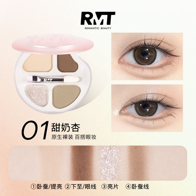 Palette de surligneurs quatre couleurs Romantic Beauty Silkworm 3,5 g