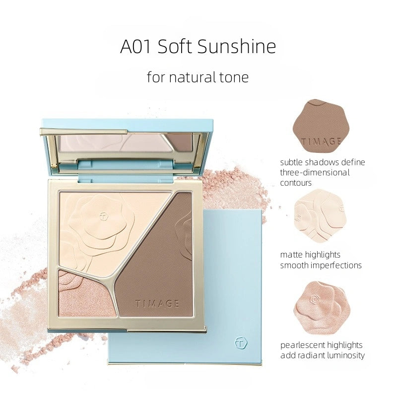 Palette de mélange d'ombres et de lumières douces TIMAGE 17 g