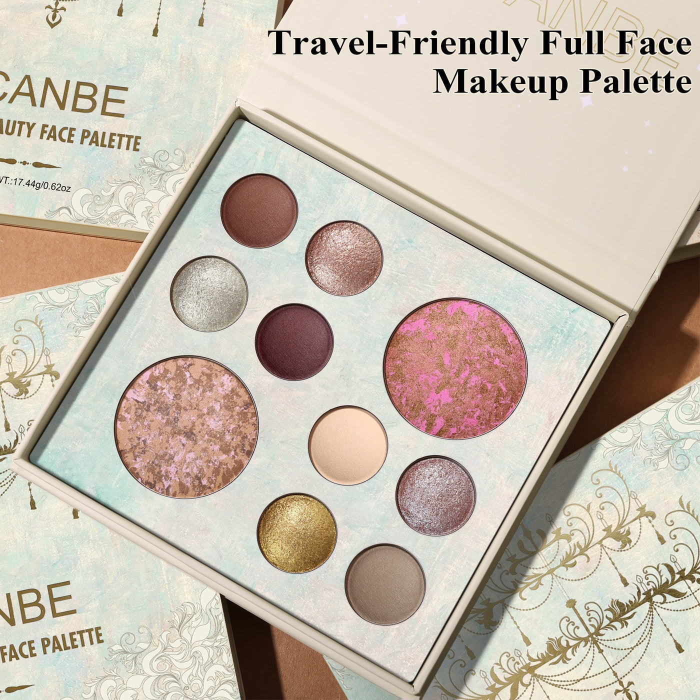 UCANBE - 10 Color Baked Beauty Face Palette 17.44g
