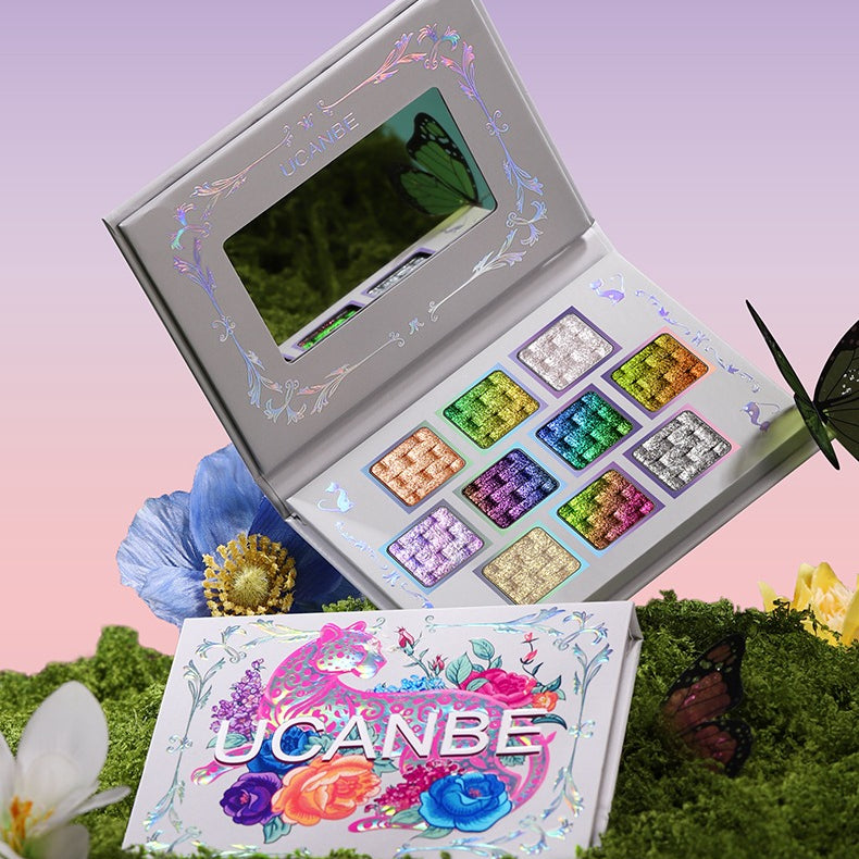 Palette de fards à paupières caméléon UCANBE 10 couleurs Solar Python 7 g