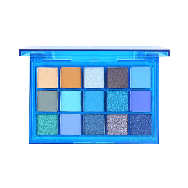 Palette de fards à paupières UCANBE 15 couleurs Blue Tonic 10,8 g