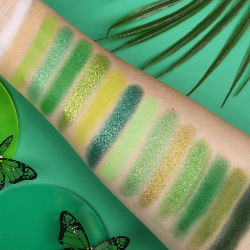 Palette de fards à paupières UCANBE 15 couleurs Green Forest 10,8 g
