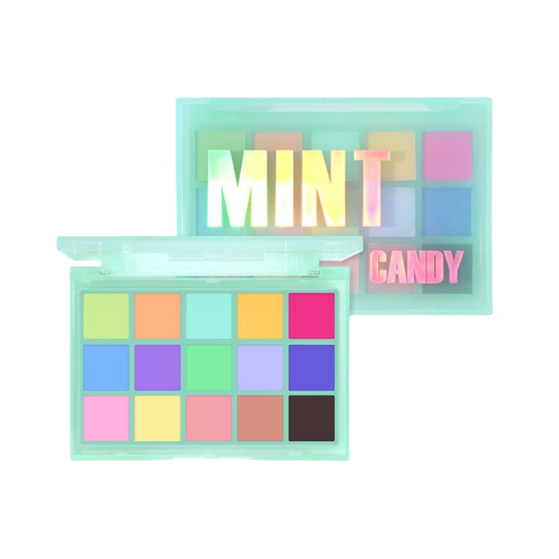 Palette de fards à paupières UCANBE 15 couleurs, menthe bonbon, 10,8 g