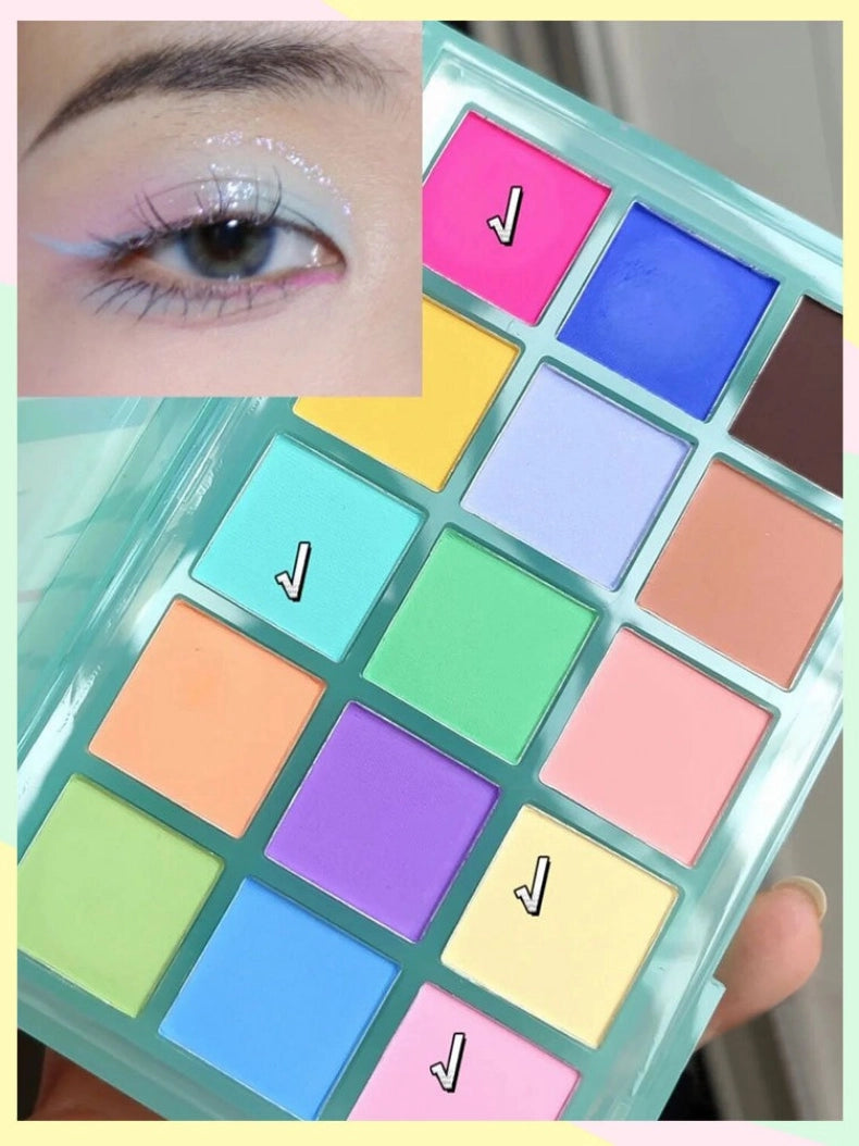 Palette de fards à paupières UCANBE 15 couleurs, menthe bonbon, 10,8 g