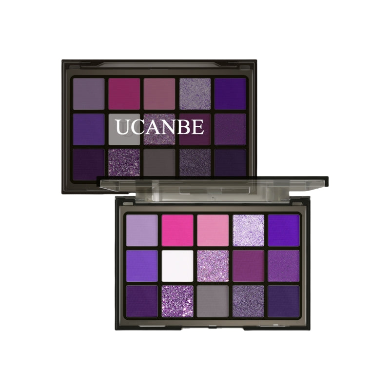 Palette de fards à paupières UCANBE 15 couleurs Purple Witch 10,8 g