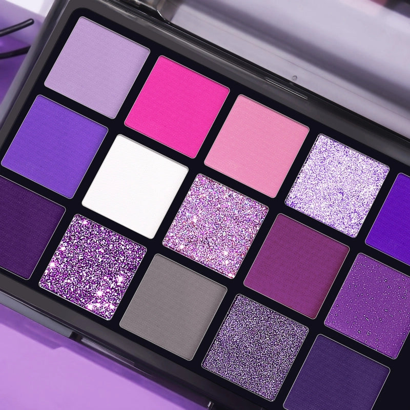 Palette de fards à paupières UCANBE 15 couleurs Purple Witch 10,8 g