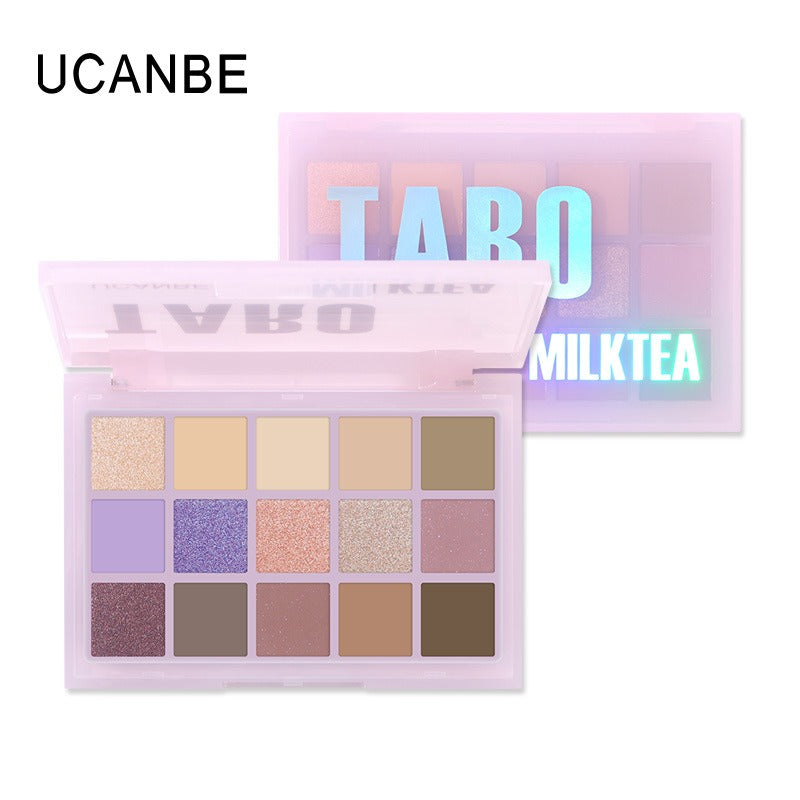 Palette de fards à paupières UCANBE 15 couleurs Taro Milktea 10,8 g