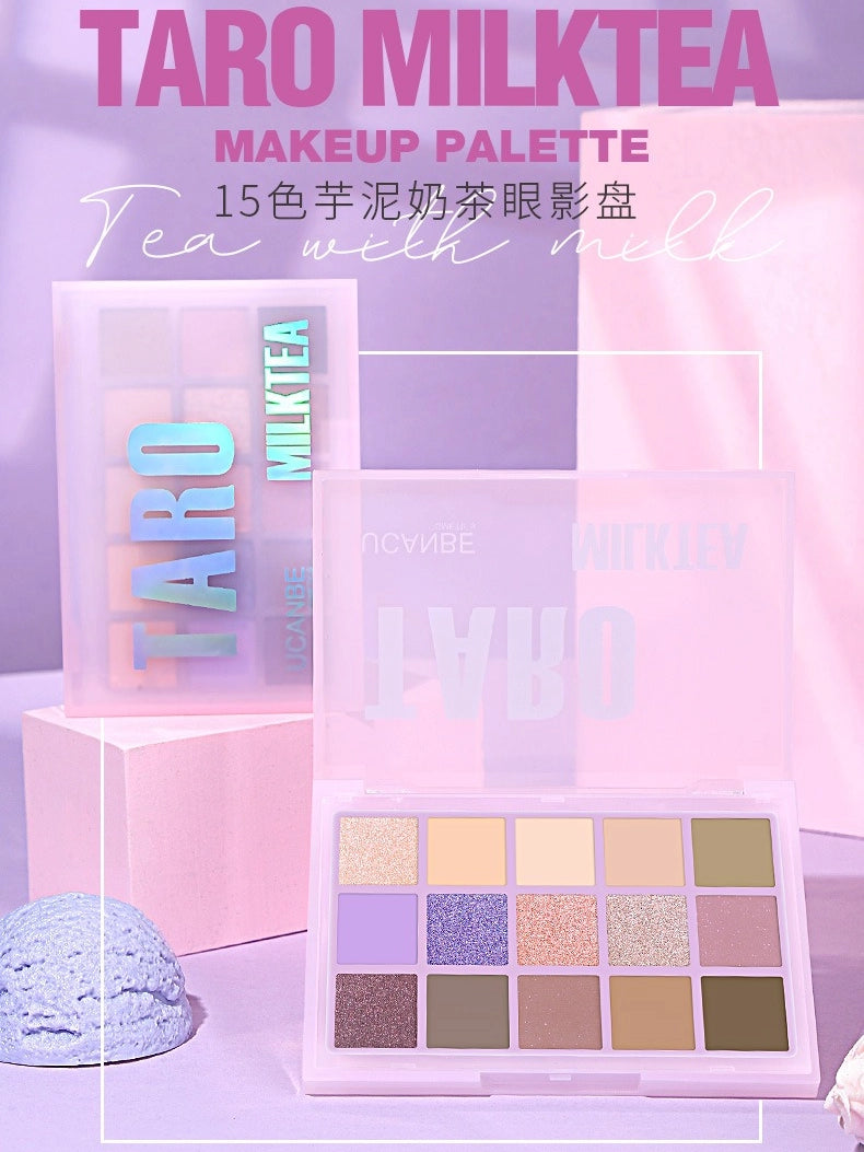 Palette de fards à paupières UCANBE 15 couleurs Taro Milktea 10,8 g