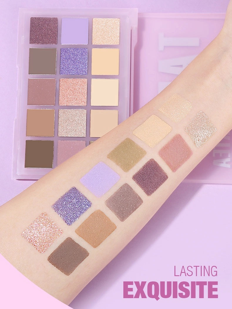 Palette de fards à paupières UCANBE 15 couleurs Taro Milktea 10,8 g