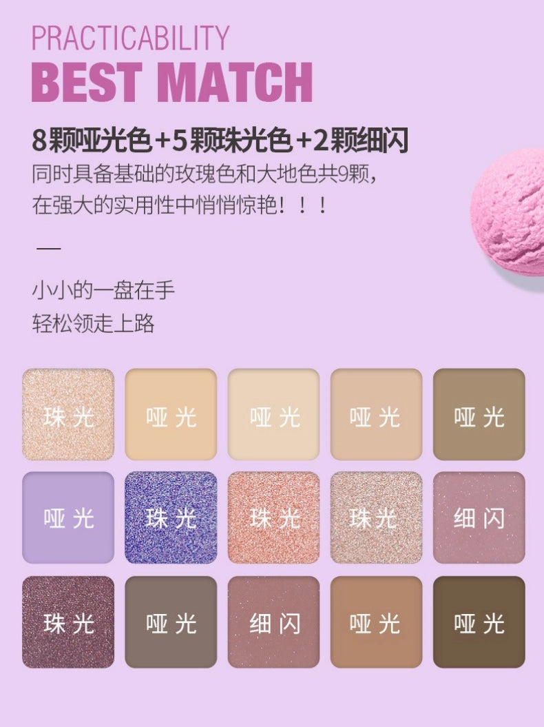 Palette de fards à paupières UCANBE 15 couleurs Taro Milktea 10,8 g