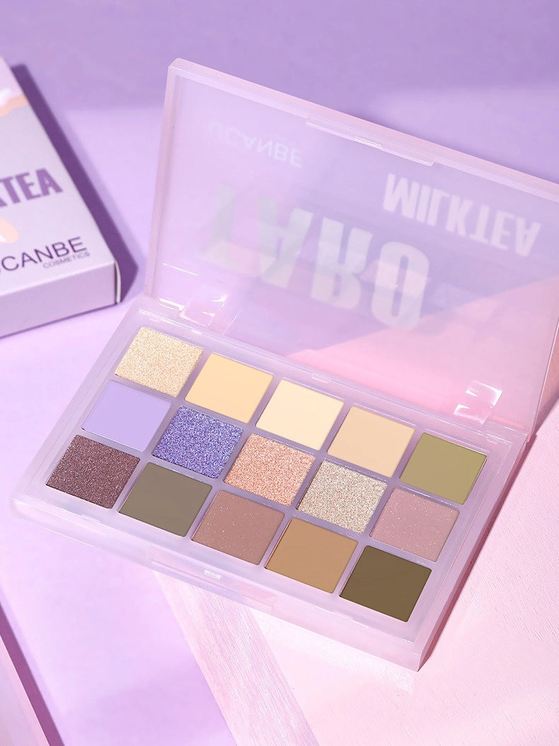 Palette de fards à paupières UCANBE 15 couleurs Taro Milktea 10,8 g