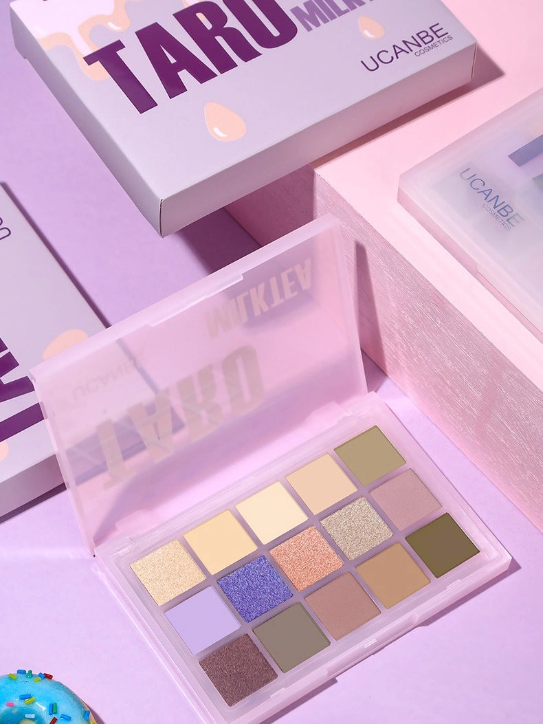 Palette de fards à paupières UCANBE 15 couleurs Taro Milktea 10,8 g