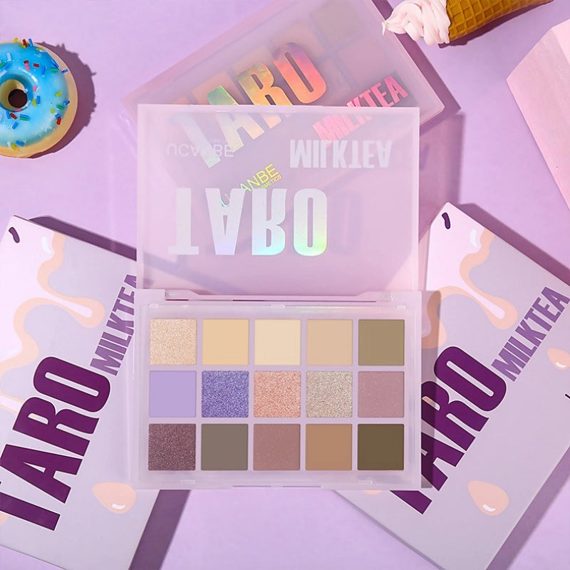 Palette de fards à paupières UCANBE 15 couleurs Taro Milktea 10,8 g