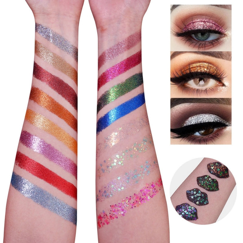 Palette de fards à paupières pailletés étoilés UCANBE 16 couleurs 16 x 1,5 g