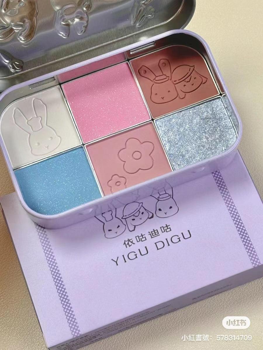YIGUDIGU Candy Box Palette de 6 couleurs pour les yeux 18 g