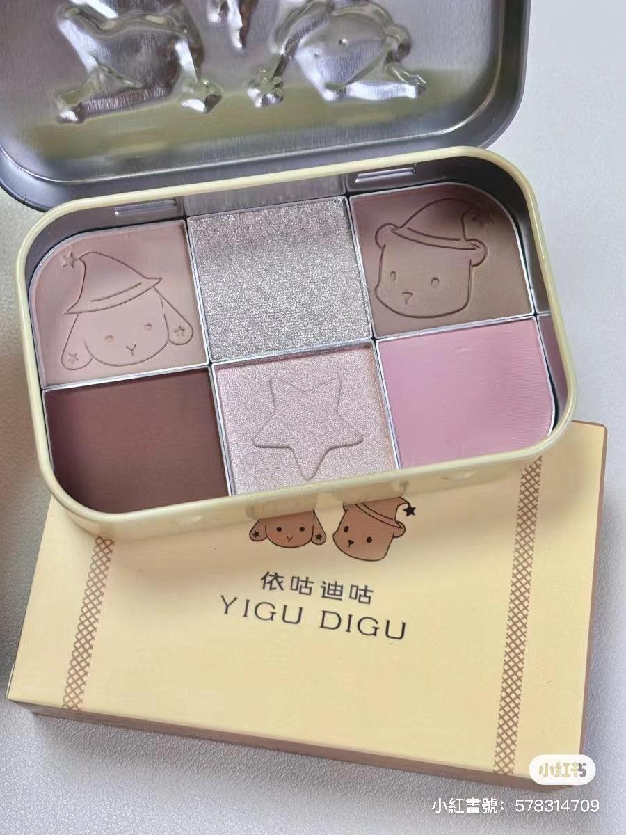 YIGUDIGU Candy Box Palette de 6 couleurs pour les yeux 18 g