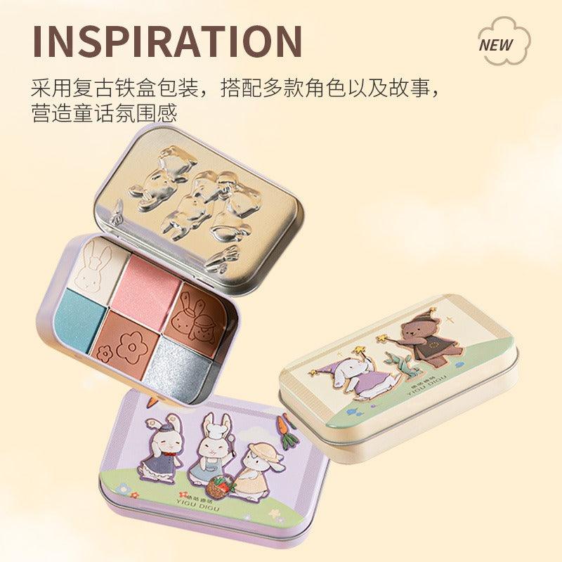 YIGUDIGU Candy Box Palette de 6 couleurs pour les yeux 18 g