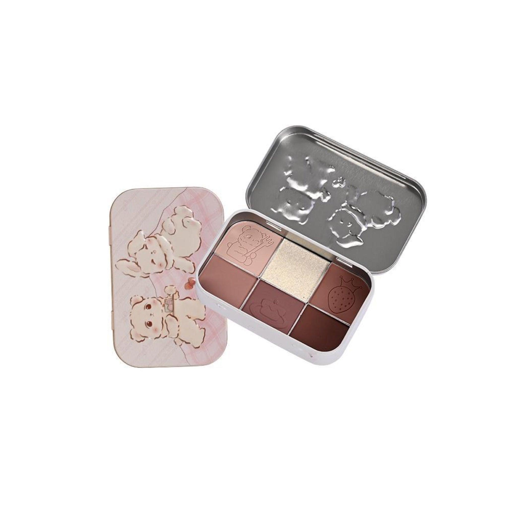 YIGUDIGU Candy Box Tea Party Palette de 6 couleurs pour les yeux 18 g