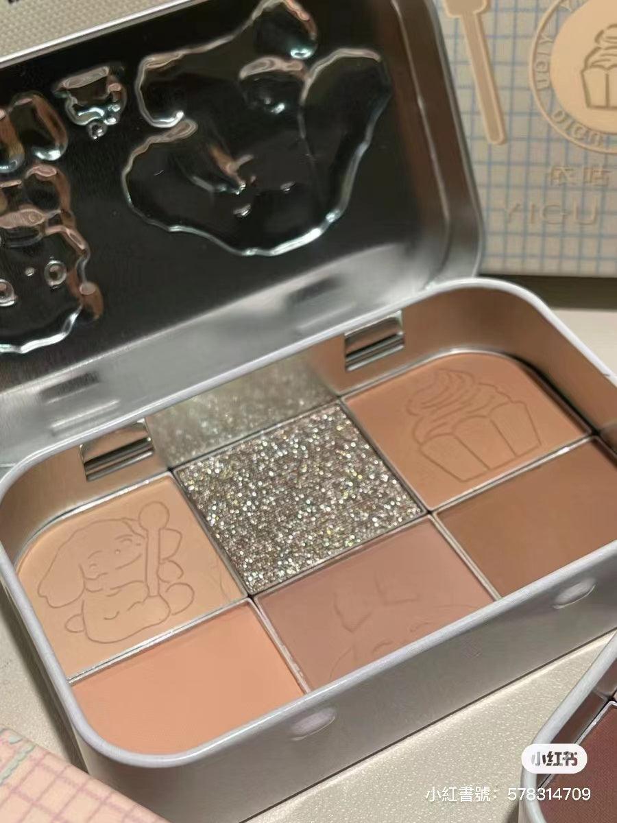 YIGUDIGU Candy Box Tea Party Palette de 6 couleurs pour les yeux 18 g
