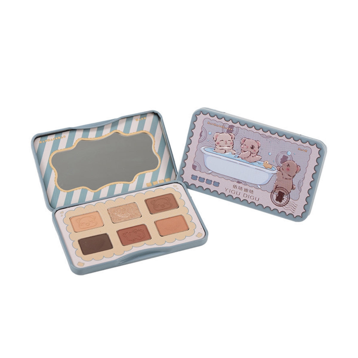 YIGUDIGU Candy Box Postcard Palette de fards à paupières 6 couleurs 6,5 g